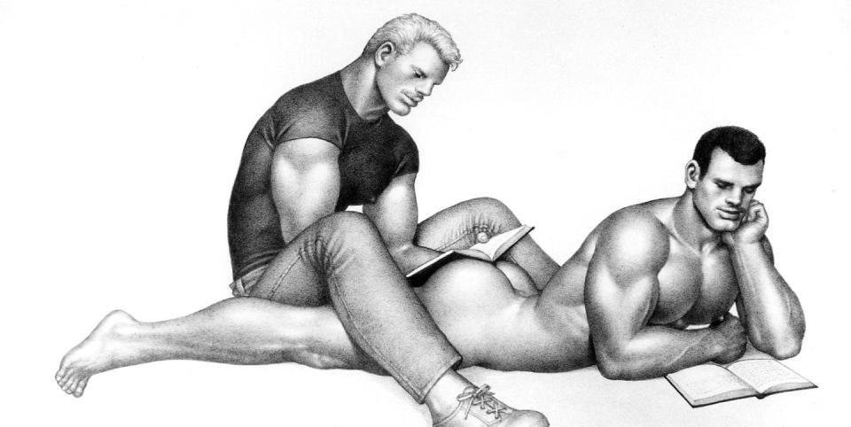 Photo credit: TOM OF FINLAND, Untitled, 1987, Graphite on paper, ©1987 Tom of Finland Foundation