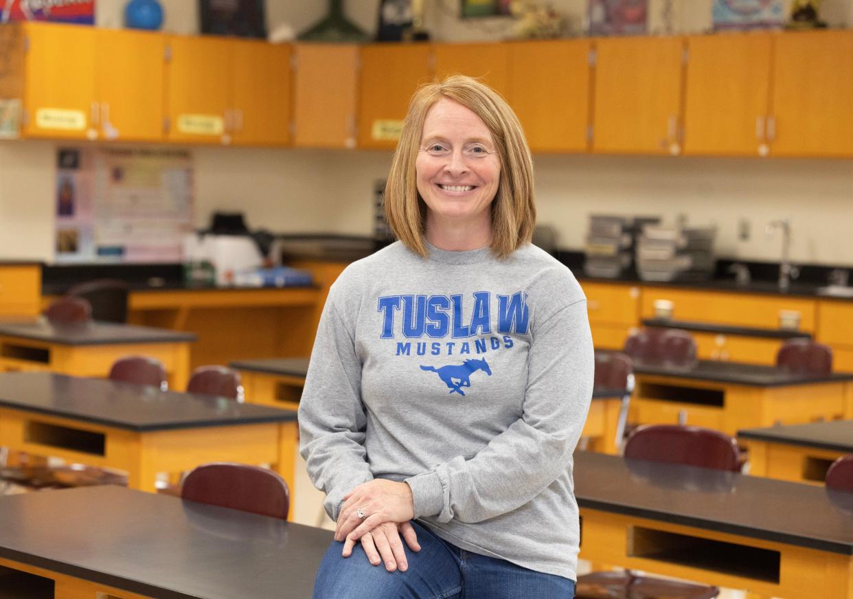 Kathryn Rowbotham, a biology teacher at Tuslaw High School, has been named the 2024 Greater Stark County Teacher of the Year by the Stark County Educational Service Center.