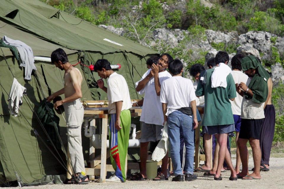 An Australian refugee camp on the island of Nauru (AP)