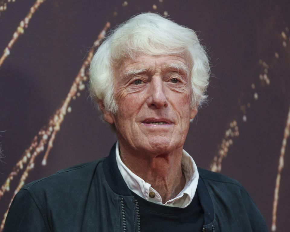 FILE - Cinematographer Roger Deakins appears at the premiere of "Empire of Light" during the 2022 London Film Festival on Oct. 12, 2022. His podcast with his wife, James Deakins, is one of the most revealing looks at behind-the-camera film work. (Photo by Scott Garfitt/Invision/AP, File)