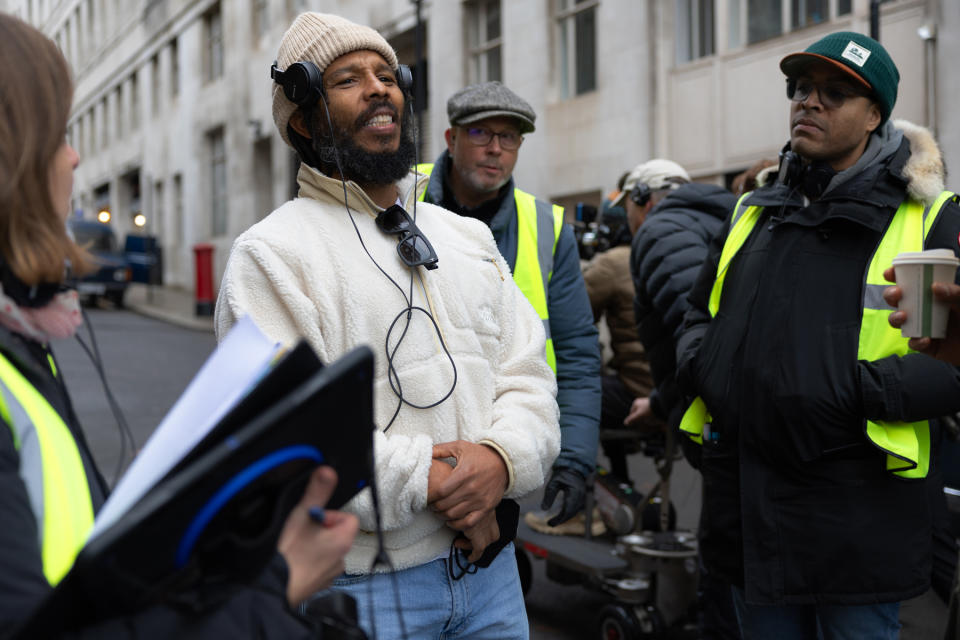 Producer Ziggy Marley and Director Reinaldo Marcus Green in Bob Marley: One Love from Paramount Pictures.