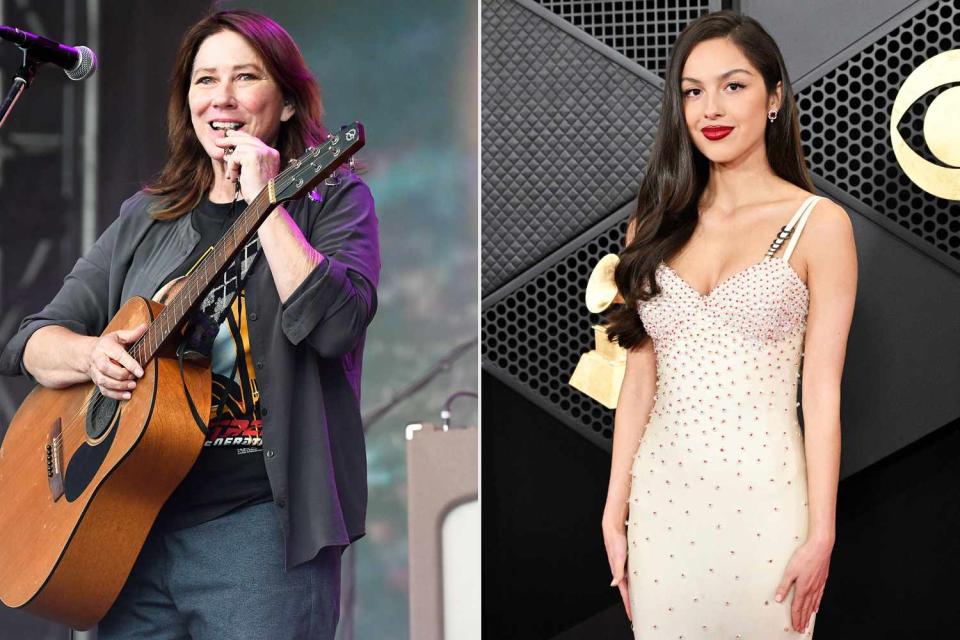 <p>Tim Mosenfelder/FilmMagic; Lionel Hahn/Getty</p> Kim Deal of The Breeders performing at Austin City Limits 2023; Olivia Rodrigo at the 2024 Grammys