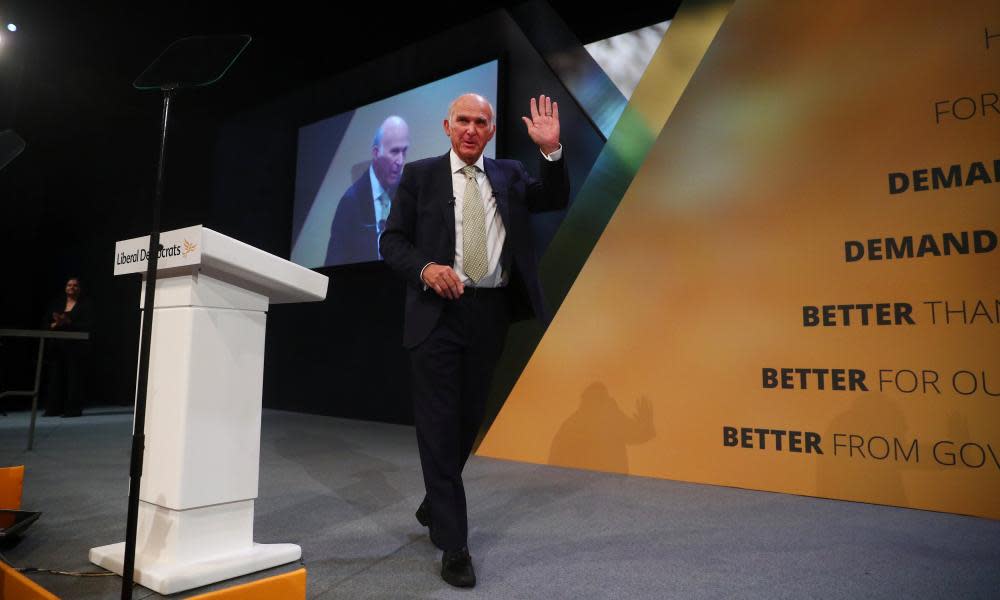 Liberal Democrat leader, Vince Cable