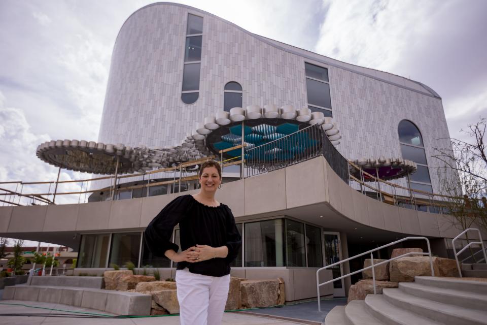 Stephanie Otero Vice President, Operations at the El Paso Community Foundation stands outside the El Paso Children's Museum, La Nube, on Friday, April 12, 2024.