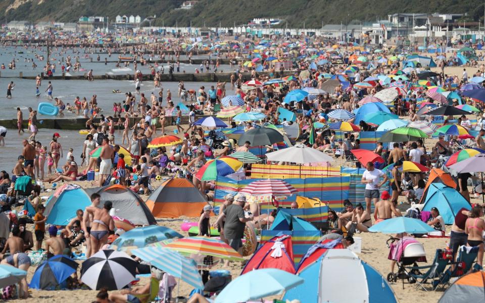 Bournemouth Beach on August 9, 2020 - Andrew Matthews /PA