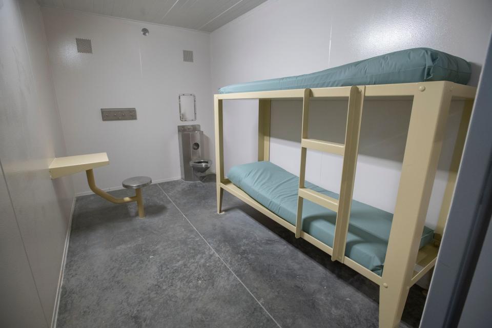 A housing unit at the new Escambia County Correctional Facility in Pensacola is pictured March 29, 2021. Whitesell-Green/Caddell, the company that built the $142 million jail, has filed a lawsuit against Escambia County over withholding a $3.4 million payment for the jail. The county is withholding the money because it says the company was 224 days late in completing the jail.