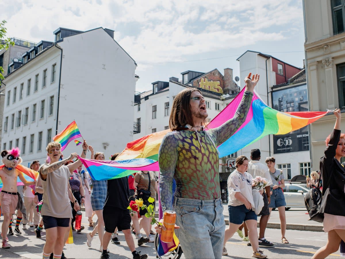 People marched through Norway’s capital on Saturday (Getty Images)