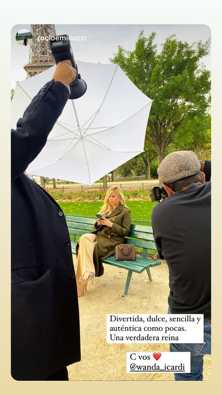 Wanda Nara compartió fotos de una producción que hizo en París y la descripción de ella que hizo una productora