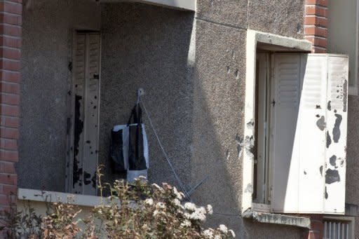 View of the bullet-riddled flat where self-professed Al-Qaeda militant Mohamed Merah was living in Toulouse, southwestern France. French authorities have rejected charges that intelligence failures allowed Merah to kill seven people, insisting there was no evidence he was anything but a lone wolf with no ties to Al-Qaeda