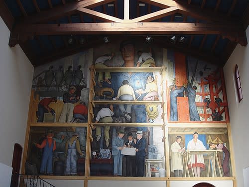 San Francisco Art Institute's Diego Rivera mural, "The Making of a Fresco Showing the Building of a City" (1931)