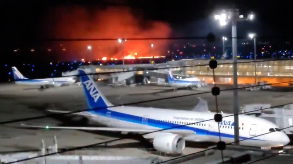 All people on board the passenger plane were said to have been quickly evacuated. - From X