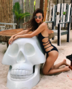 <p>The <em>Rocky Horror Picture Show</em> actress seemed to keep a sort of dark vibe with sexy cutout black bathing suit as she leaned on a giant skull. (Photo: <a rel="nofollow noopener" href="https://www.instagram.com/p/BUtejQoFjEI/?taken-by=victoriajustice" target="_blank" data-ylk="slk:Victoria Justice via Instagram;elm:context_link;itc:0;sec:content-canvas" class="link ">Victoria Justice via Instagram</a>) </p>