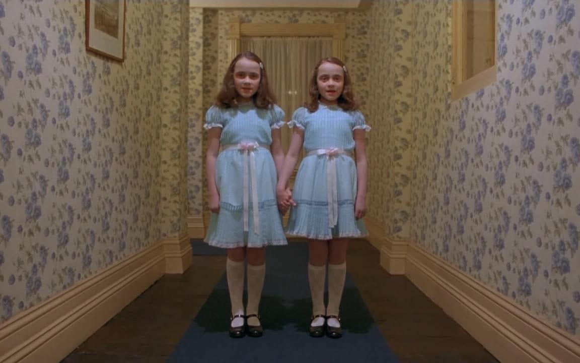 Lisa and Louise Burns as the twins in The Shining (1980) - Film Stills