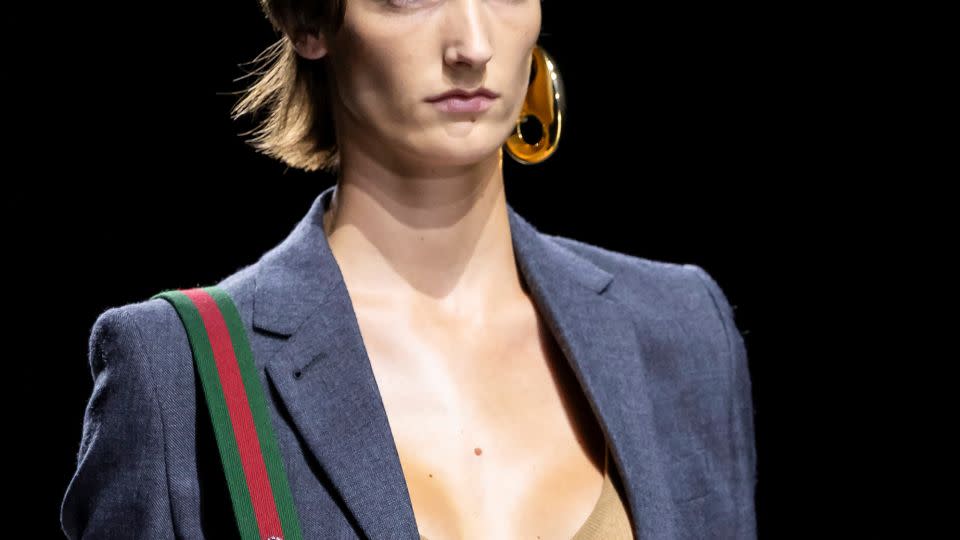 The collection, which was partly inspired by Tom Ford's stint at the brand, was filled with cheeky, short hem-lines and slinky party dresses. - Gaspar Ruiz/Courtesy Gucci