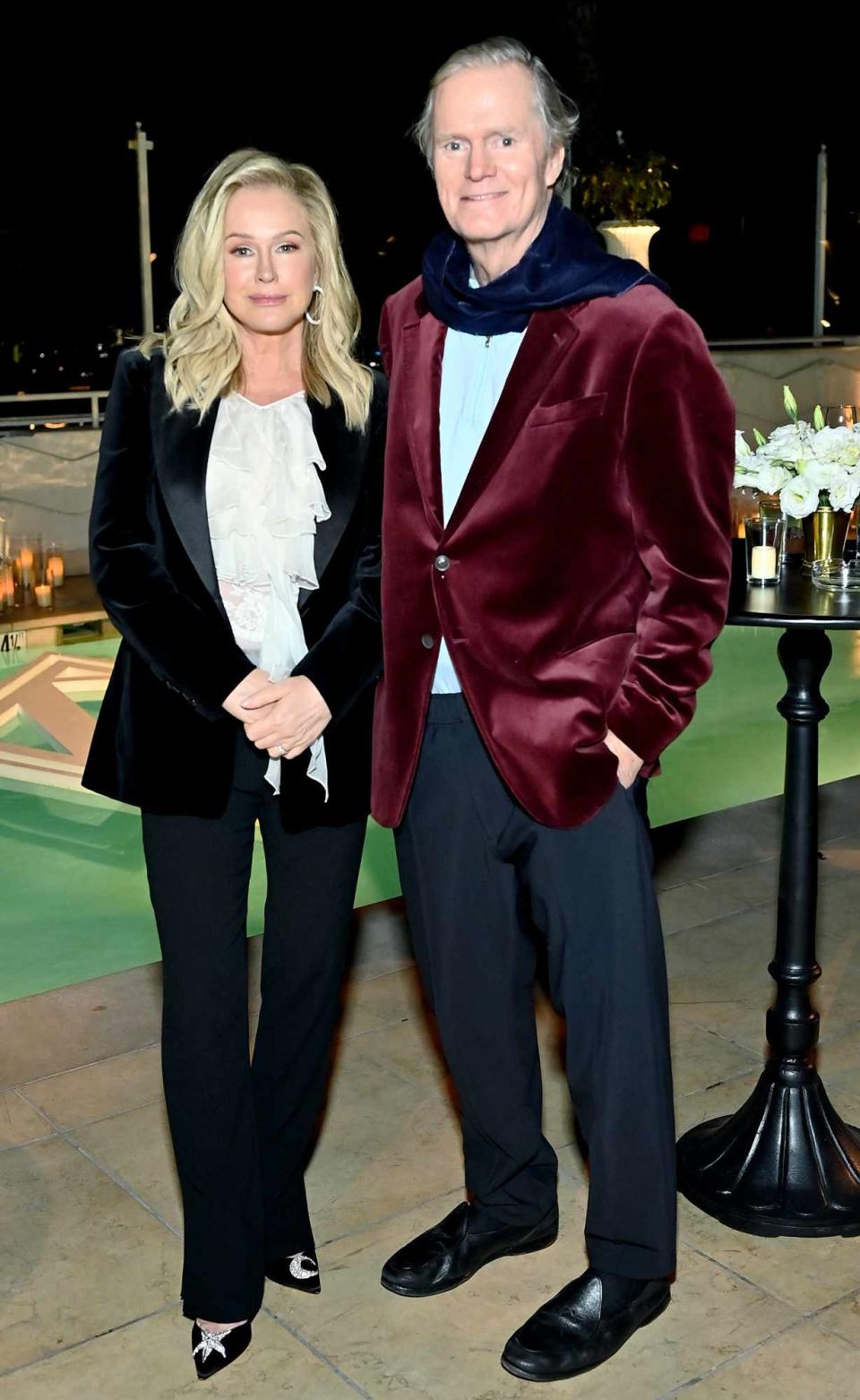 Kathy Hilton and Rick Hilton attend Ralph Lauren Fragrances Presents Ralph's Club on December 09, 2021 in Los Angeles, California