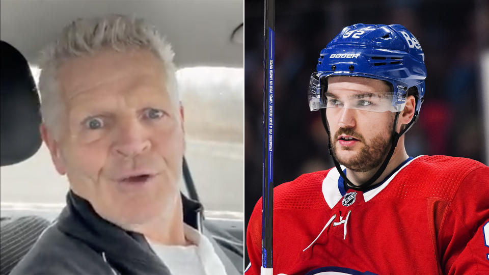Former Montreal Canadiens player Chris Nilan criticized Jonathan Drouin over his health issues, then filmed an apology video. (Drouin photo via Getty)