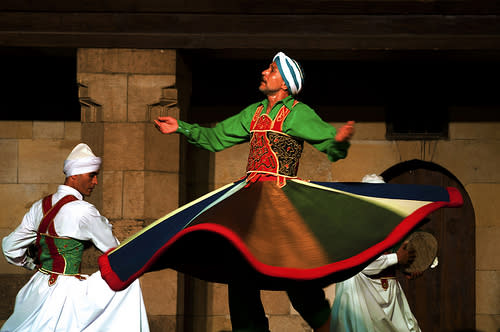 The nights are also filled with dance and musical performances like this one by Al-Ghouri Tannoura.