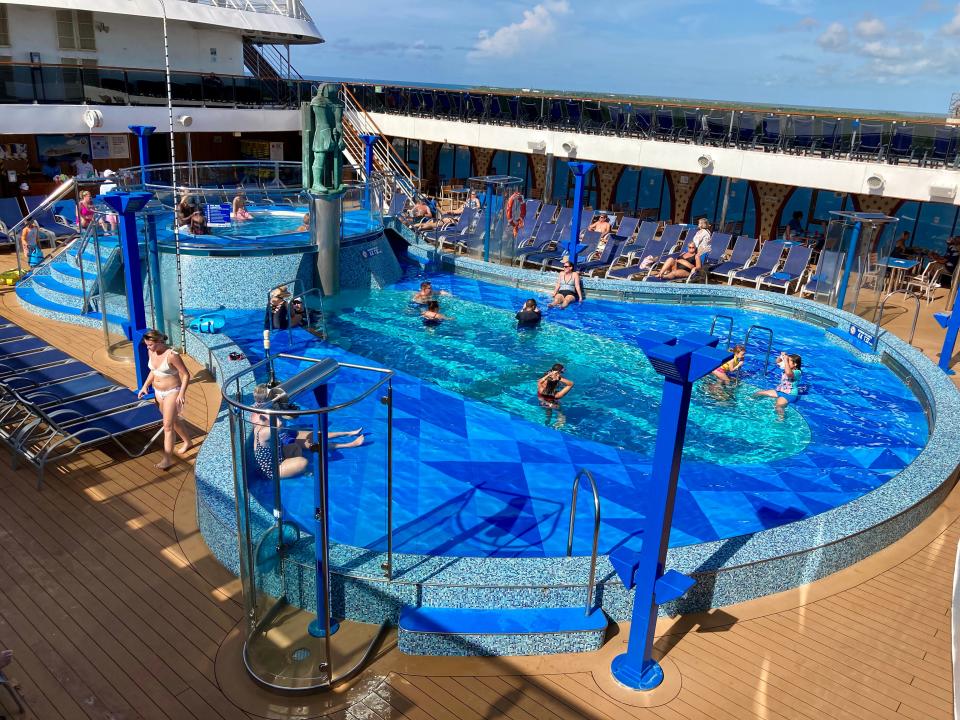 one of the family pools on carnival legend