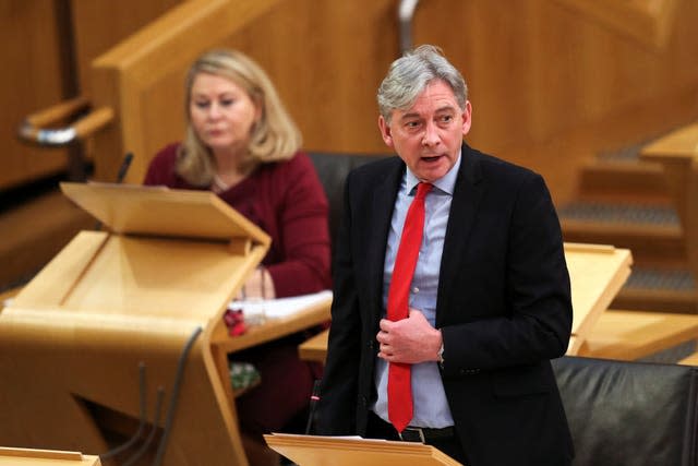 Richard Leonard in Holyrood