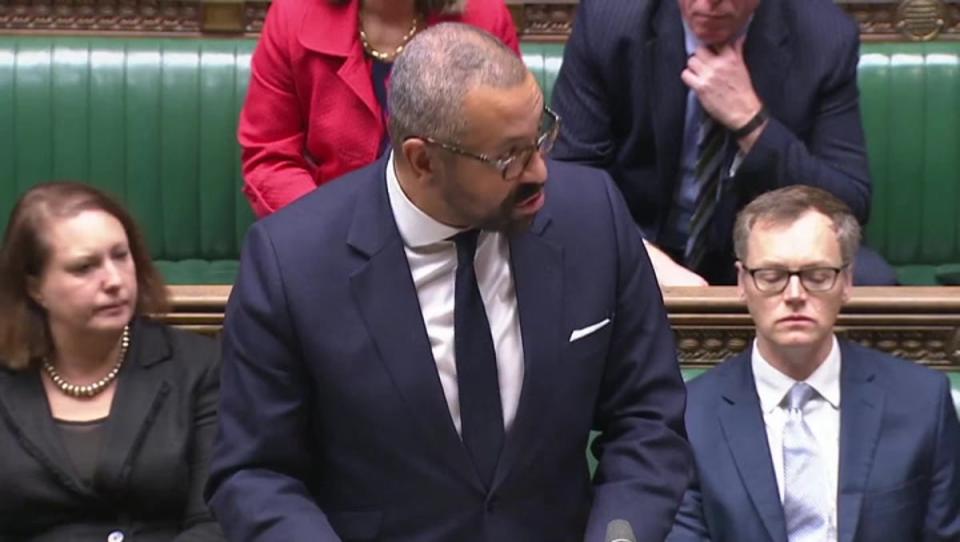 ‘Novel actions’: home secretary James Cleverly (Reuters)