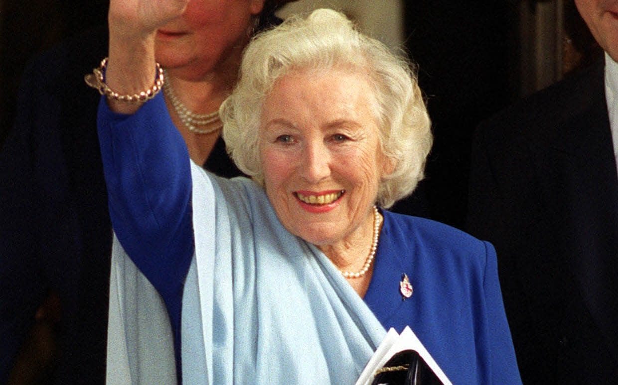 Dame Vera leaving a lunch in London held to celebrate key British figures - John Stillwell/PA