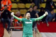 Football Soccer - Monaco v Nice - French Ligue 1 - Louis II stadium, 06/02/2016.Monaco's goalkeeper Danijel Subasic reacts at the end of match after Monaco defeated Nice 1-0. REUTERS/Eric Gaillard