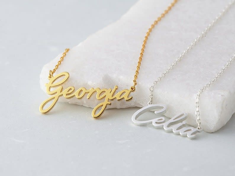 42) Cursive Name Necklace