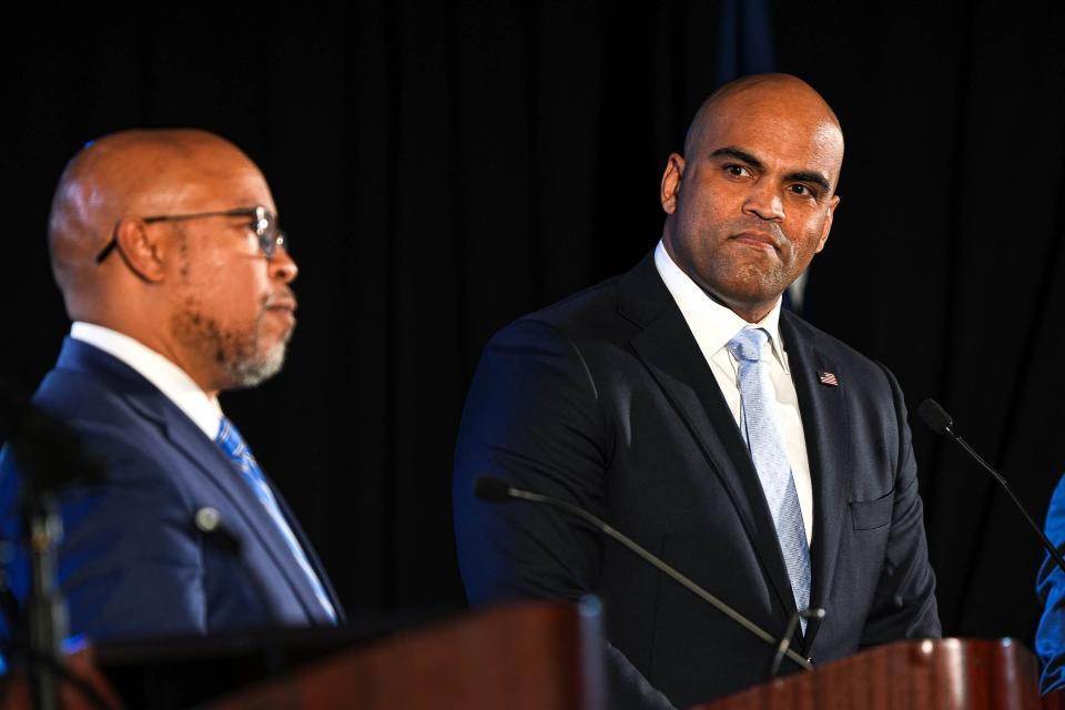 U.S. Rep. Colin Allred coasted to victory in a crowded Democratic primary for the U.S. Senate nomination.