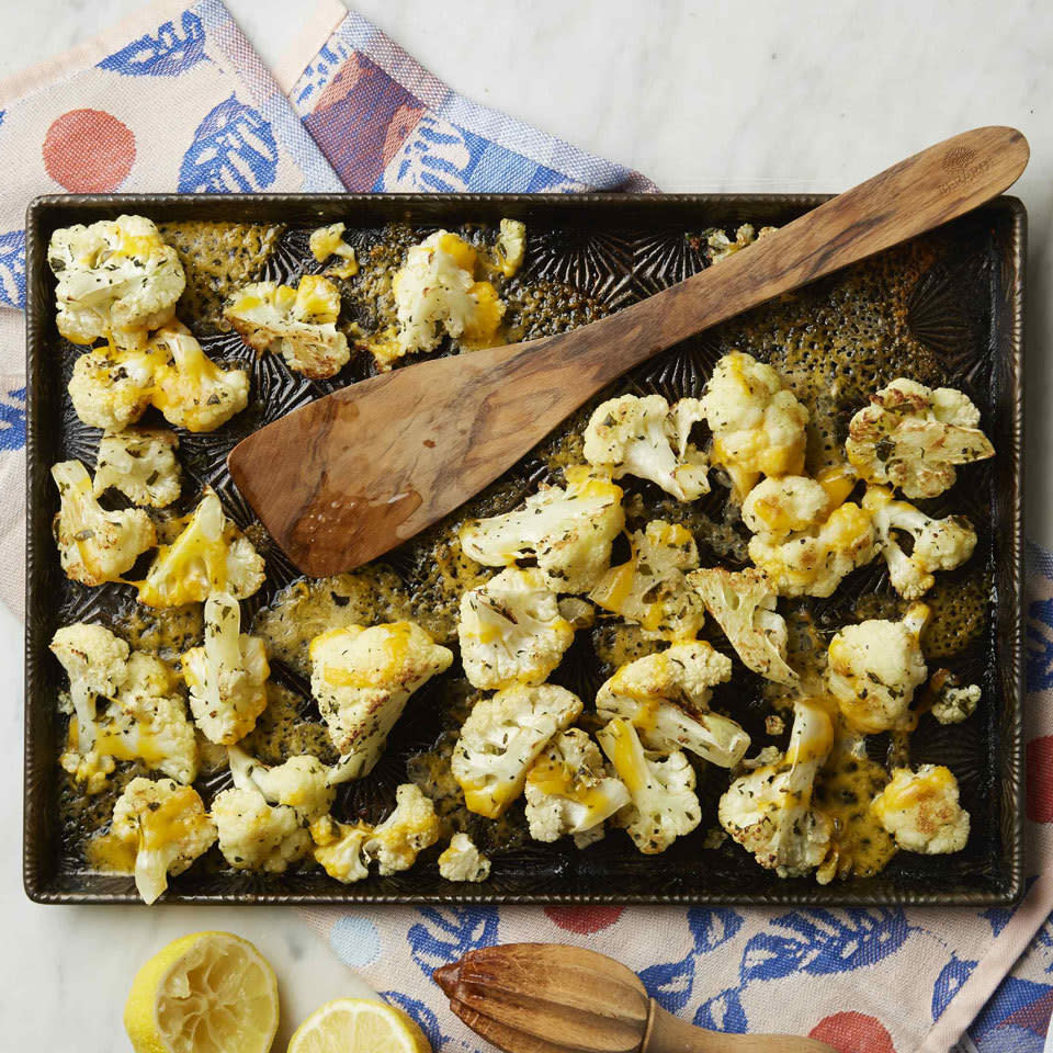 Cheesy Roasted Cauliflower