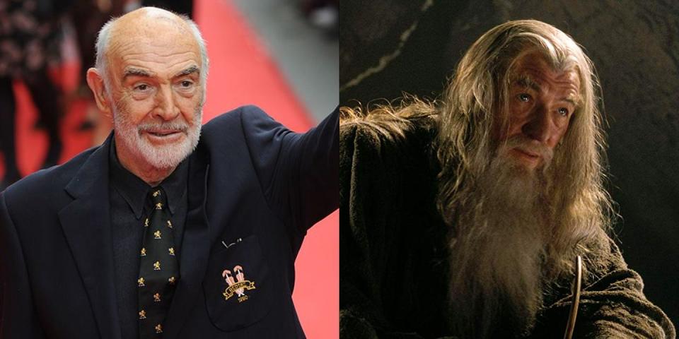 <p>There is a world where Sir Ian McKellen doesn't play Gandalf in The Lord of the Rings and we're really just not okay with that. Apparently the role was supposed to go to Sean Connery. This may be one franchise Connery regrets not being a part of, as the films made over $2.91 billion <a href="https://www.forbes.com/sites/dorothypomerantz/2012/12/13/can-the-hobbit-make-lord-of-the-rings-the-top-franchise-ever/#6d85186b1283" rel="nofollow noopener" target="_blank" data-ylk="slk:in total box office sales;elm:context_link;itc:0;sec:content-canvas" class="link ">in total box office sales</a>.</p>