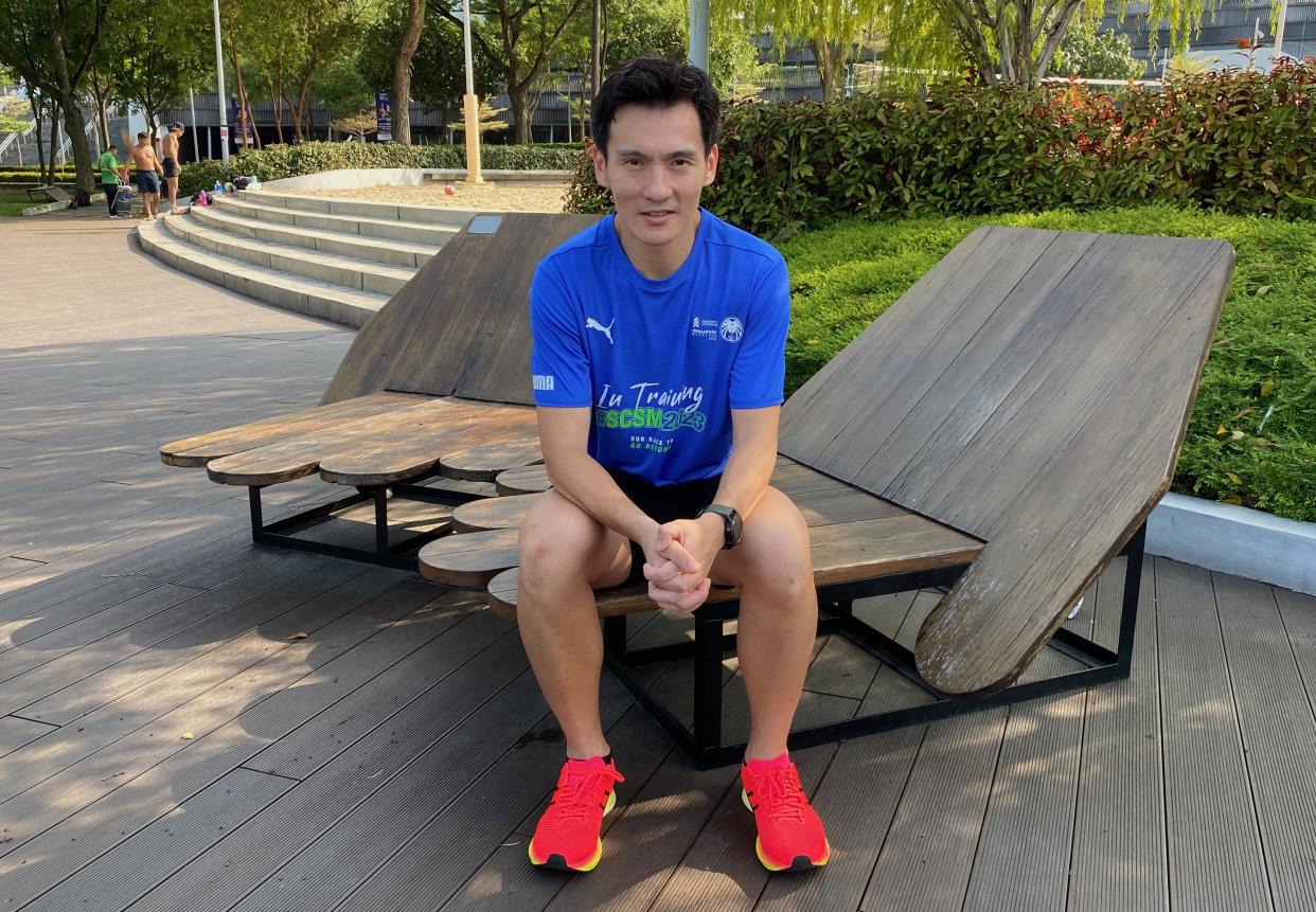 Zac Leow plans to break a Guinness World Record at the Standard Chartered Singapore Marathon. (PHOTO: Chia Han Keong/Yahoo Southeast Asia)