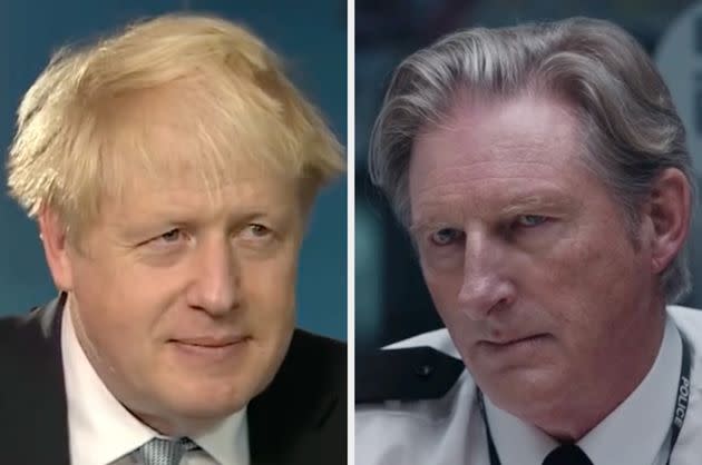 Boris Johnson was cut into one of the scenes from Line of Duty's most recent season (Photo: Twitter @ByDonkeys)