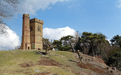 Leith Hill tower Surrey Hills Dorking U.K  - Credit: Peter Lane / Alamy Stock Photo 