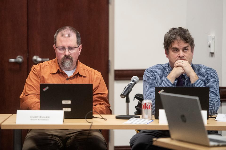 Curt Euler, left, during an October Board of Adjustment meeting.