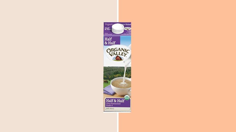 For traditional dairy lovers, Organic Valley's humanely made half & half is a great option.
