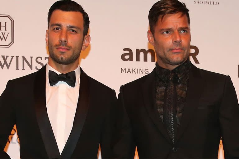 Jwan Yosef y Ricky Martin en su primera alfombra roja como novios