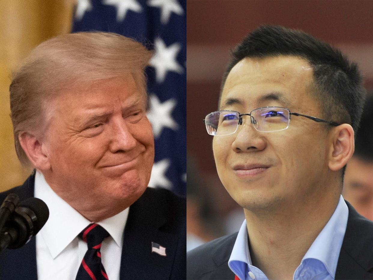 zhang yiming donald trump tiktok bytedance