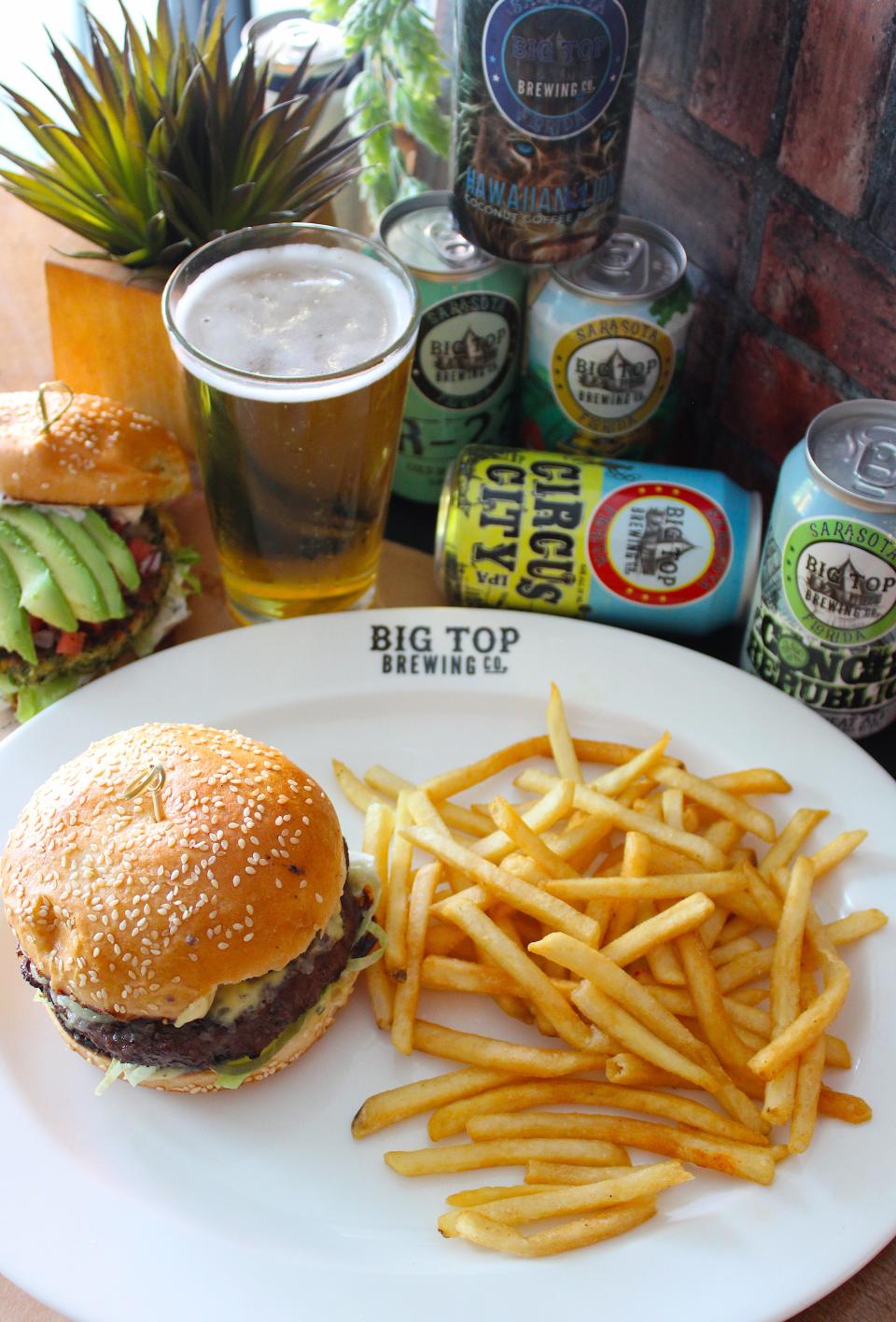 Big Top Brewing’s new facility at 3045 Fruitville Commons Blvd. in Sarasota will feature a restaurant, full bar and beer garden and serve food items such as gourmet burgers and fries.