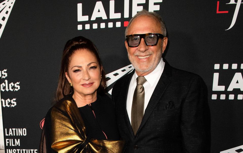 Gloria Estefan and husband Emilio Estefan attend the 2022 Los Angeles Latino International Film Festival closing night screening of "Father of the Bride" on June 5.