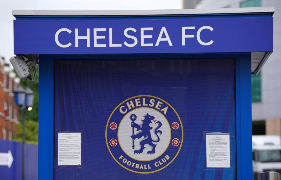 A programme stall outside Stamford Bridge, home of Chelsea FC (PA) (PA Wire)