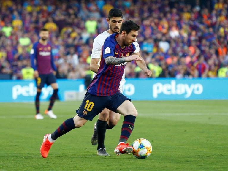 Follow all the action live as Barcelona look to seal a second successive domestic double against Valencia in the Copa del Rey final at the Benito Villamarin stadium in Seville.The Catalans finished 11 points ahead of second-placed Atletico Madrid in La Liga but are still reeling from their shocking defeat to Liverpool in the Champions League quarter-final, while Valencia were knocked out of the Europa League by Arsenal in an embarrassing defeat at the Mestalla but have been buoyed by securing a top-four spot on the final day of the season with victory over Valladolid.After Rodrigo spurned a precious early opportunity it looked as though Barca were set to take control of the match, however, Kevin ​Gameiro’s brilliant first touch and fine finish put Marcelino’s side ahead after 21 minutes and brought alive the very real prospect of an upset.Please allow a moment for the blog to load.