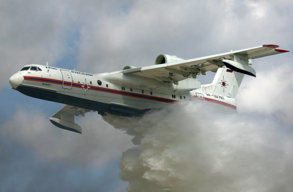 <p>Designed to fight fires, the amphibious Altair has a boat-like belly and twin turbofans mounted high above its wings. The Be-200's tanks can <a href="https://www.aerospace-technology.com/projects/beriev_be-200/" rel="nofollow noopener" target="_blank" data-ylk="slk:deploy 12 tons of water over a burning target;elm:context_link;itc:0;sec:content-canvas" class="link ">deploy 12 tons of water over a burning target</a> and then the plane can touch down on a lake or at sea, picking up another load in just 14 seconds. The versatile plane can also be configured for cargo, passengers, or even be used as a flying ambulance.</p>