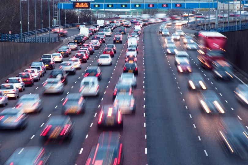 Cars driving on motorway