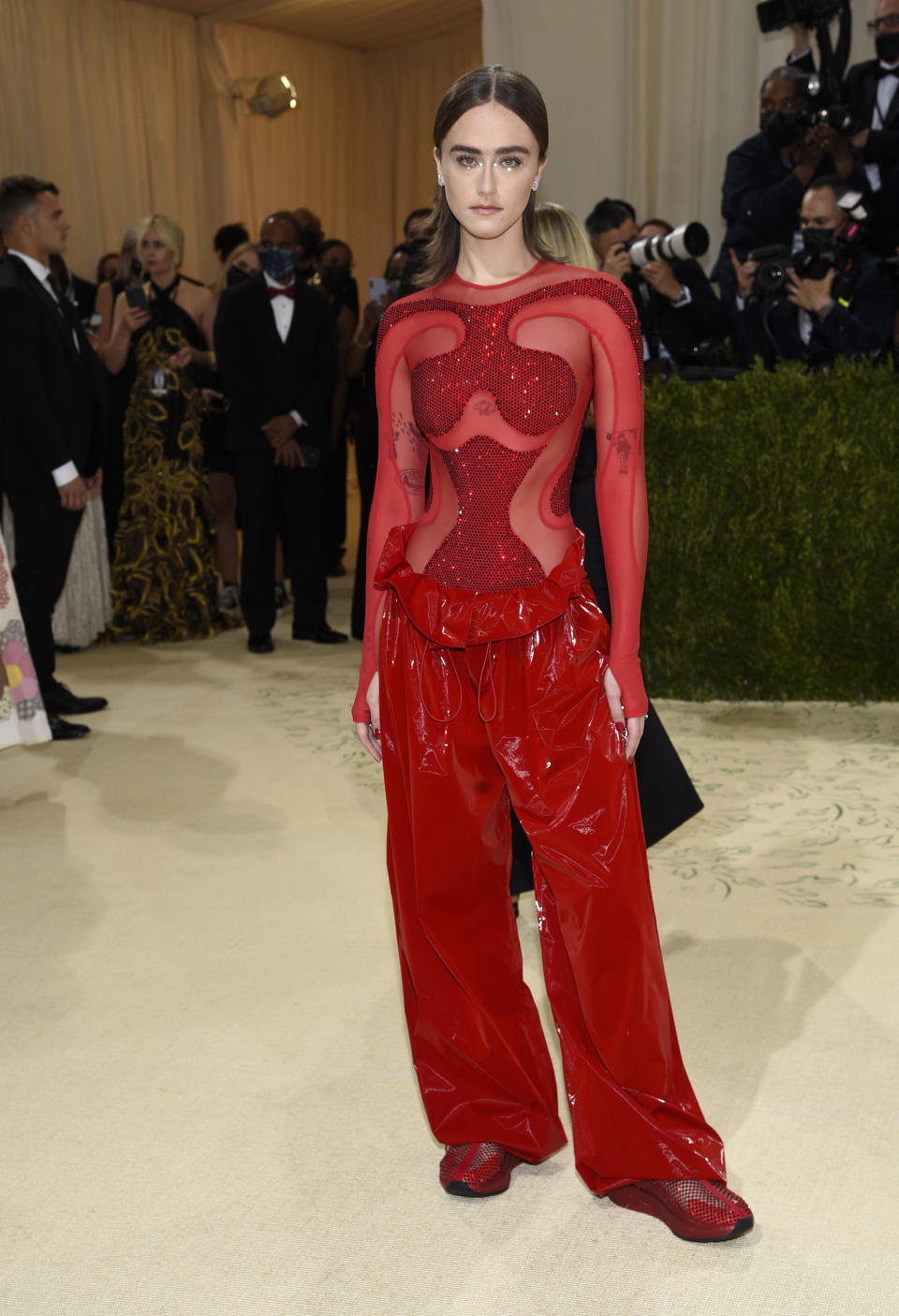 Ella Emhoff attends The Metropolitan Museum of Art's Costume Institute benefit gala celebrating the opening of the "In America: A Lexicon of Fashion" exhibition on Monday, Sept. 13, 2021, in New York. (Photo by Evan Agostini/Invision/AP)