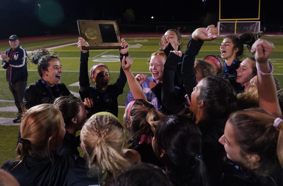 Albertus defeats Clarkstown North 1-0 to claim the Section 1 Class A soccer championship title at Nyack High School in Nyack on Saturday, October 29, 2022.