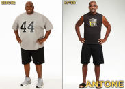 Antone Davis, de 44 años y antiguo jugador de la NFL, comenzó con 447 y perdió 202 libras.