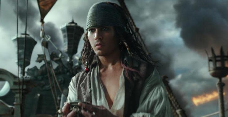 Surprise! Johnny Depp actually plays Young Jack Sparrow in “Pirates of the Caribbean: Dead Men Tell No Tales”