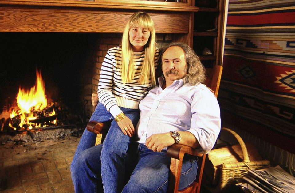 David Crosby photographed just after he had written a book about his lifetime struggle with alcohol and drugs . In January 2000, Melissa Etheridge announced that Crosby was the biological father of two children Julie Cypher gave birth to by means of artificial insemination. At the time, Etheridge and Cypher were in a relationship.