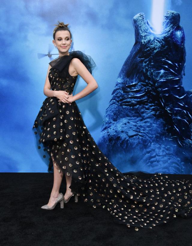 Millie Bobby Brown Brought The Glamour In Custom Louis Vuitton Gown To  'Stranger Things' S4 Premiere