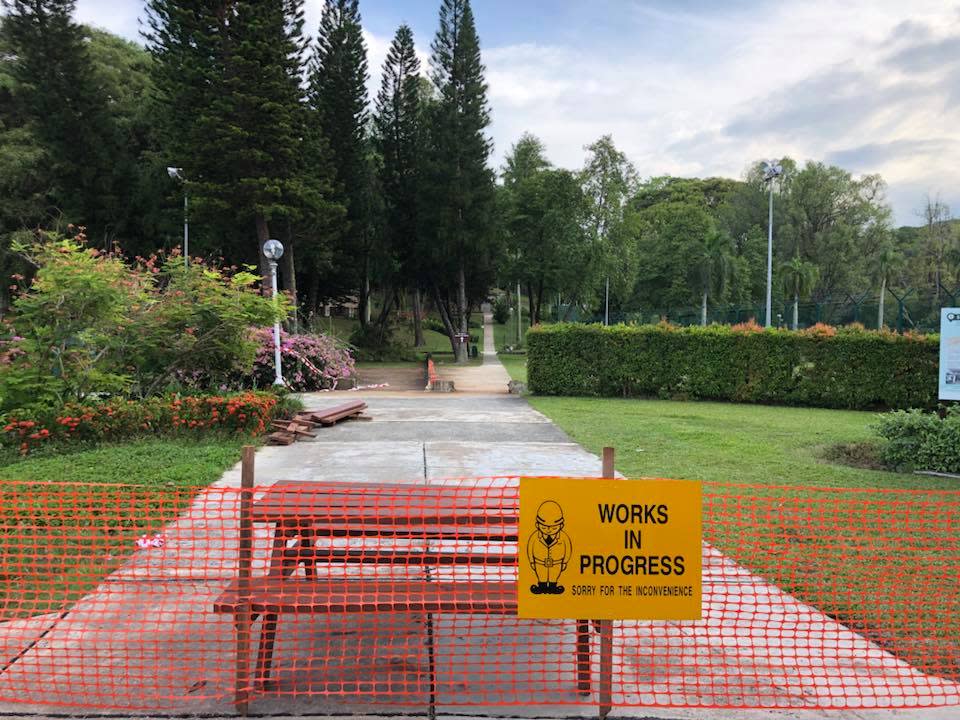 Photo informing visitors that parts of St. John’s Island are sealed off: St. John’s Island Marine Laboratory/Facebook